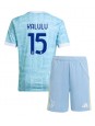 Juventus Pierre Kalulu #15 Replika Borta Kläder Barn 2025-26 Kortärmad (+ byxor)
